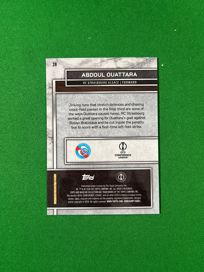 Abdoul Ouattara Topps Museum UEFA 2025/26 Sapphire 109/150 #38 — back