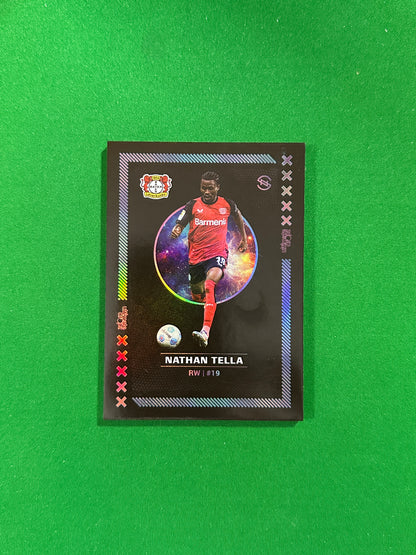 Nathan Tella Numbered Parallel 74/99 - Ultimate Dropz Bayer 04 Leverkusen Supernova 2024 - front