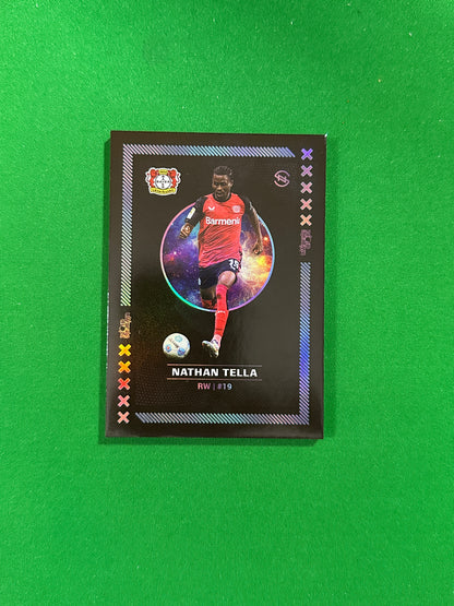 Nathan Tella Numbered Parallel 97/99 - Ultimate Dropz Bayer 04 Leverkusen Supernova 2024 - front
