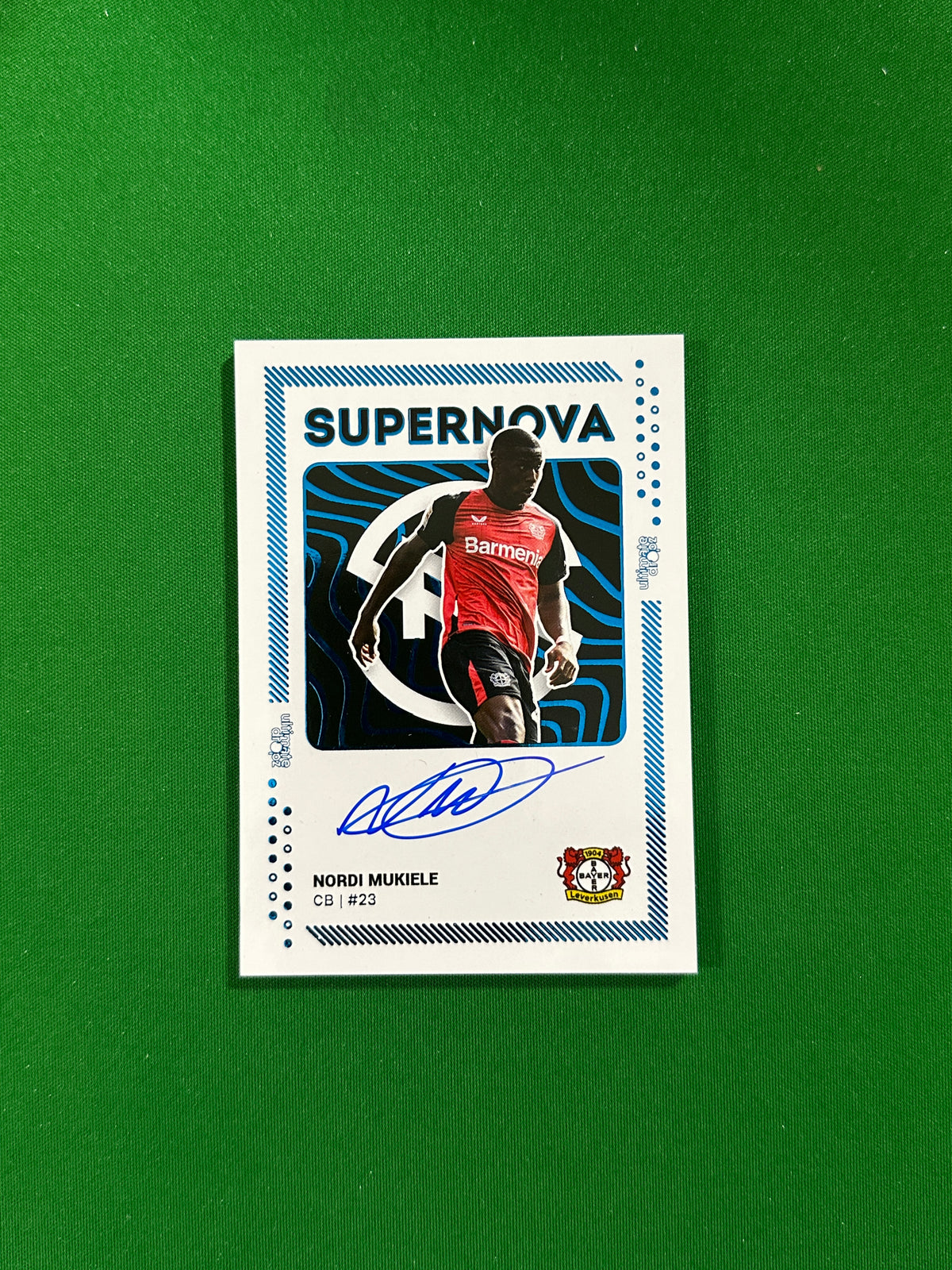 Nordi Mukiele On-card Autograph 01/05 - Ultimate Dropz Bayer 04 Leverkusen Supernova 2024 - front