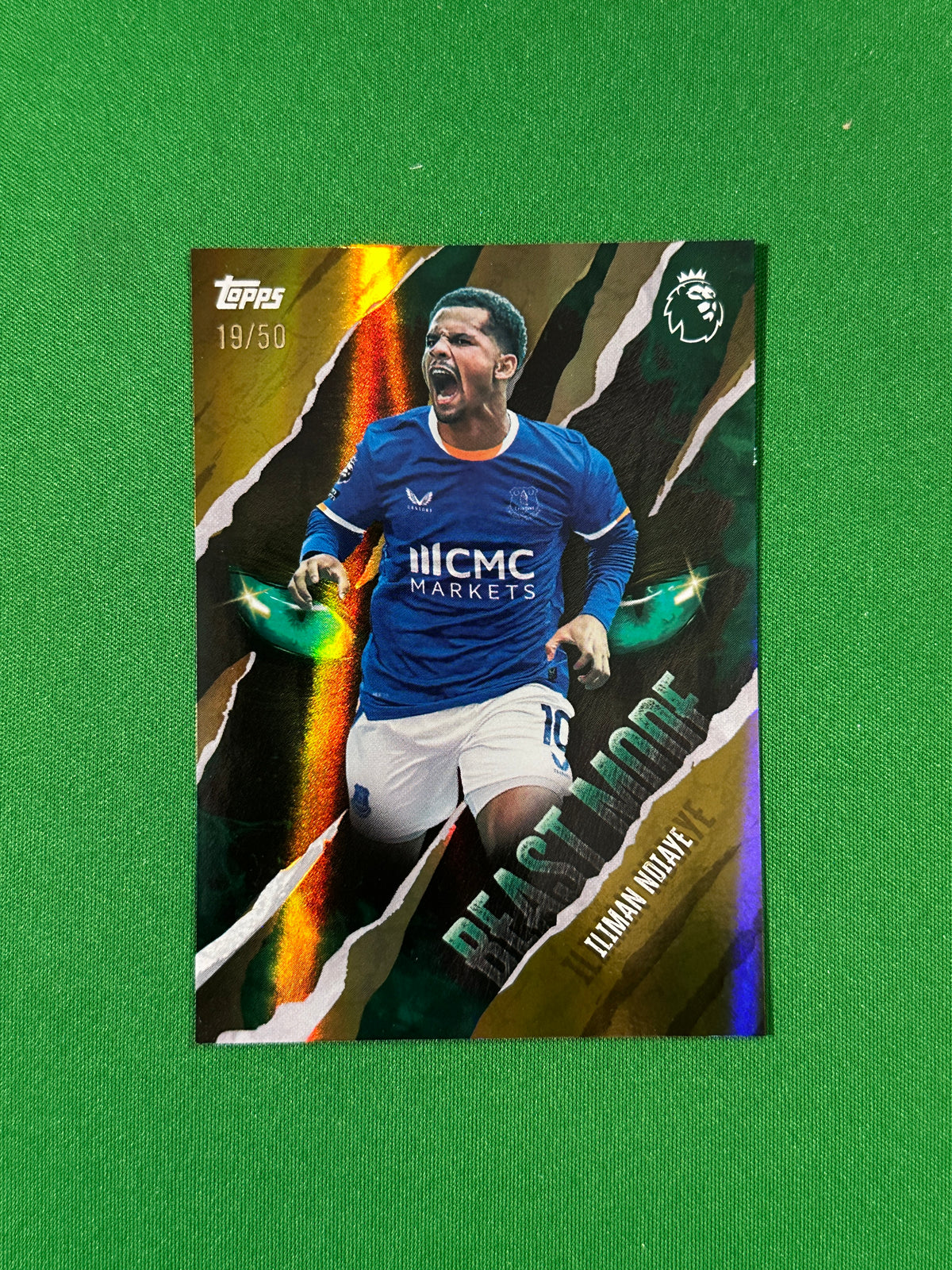 Iliman Ndiaye Topps Premier League 2026/27 Beast Mode Gold 19/50 #BM-11 — front