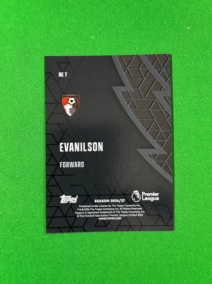 Evanilson Topps Premier League 2026/27 Black Edge #BE-7 — back