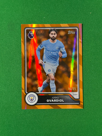 Joško Gvardiol Topps Premier League 2026/27 Orange 16/25 #177 — front