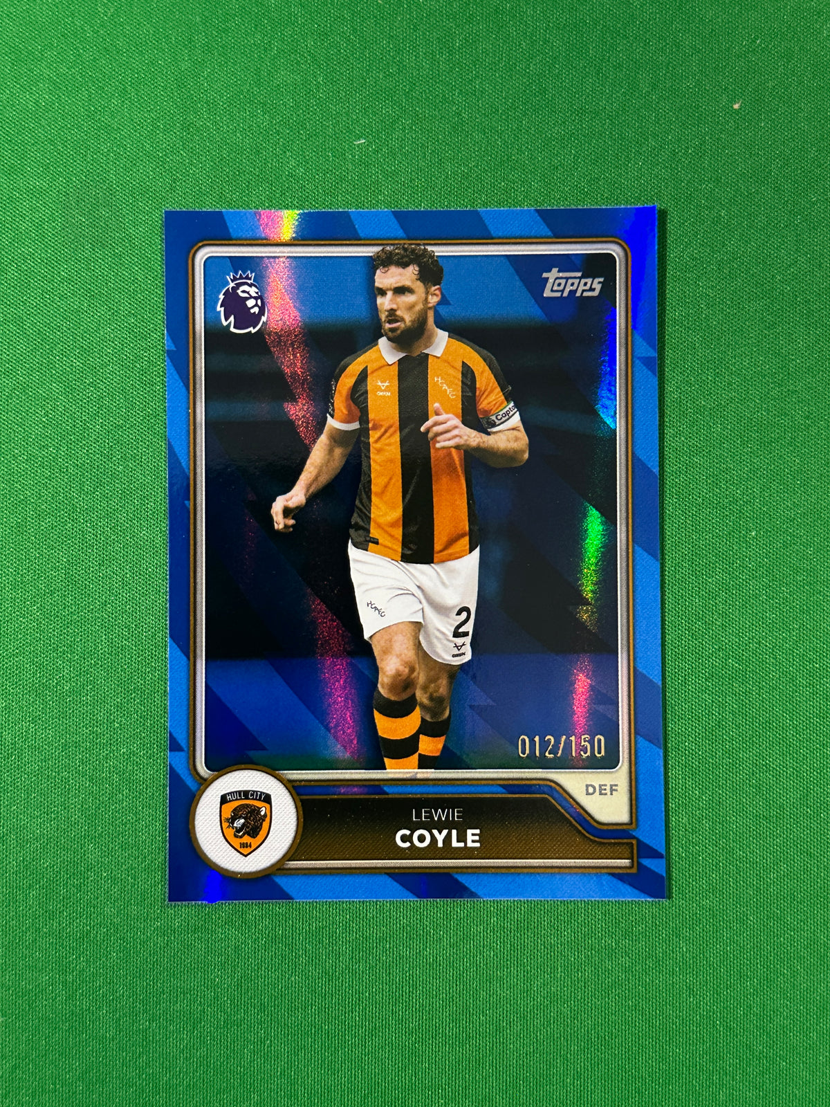 Lewie Coyle Topps Premier League 2026/27 Blue 012/150 #289 — front