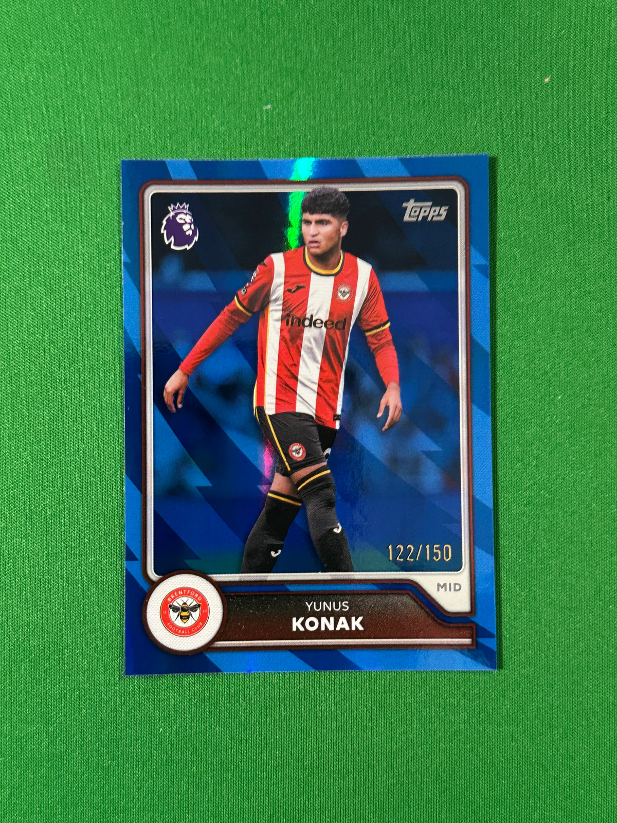 Yunus Konak Topps Premier League 2026/27 Blue 122/150 #66 — front