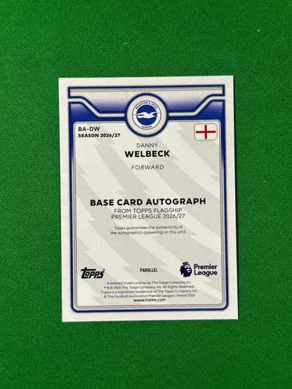 Danny Welbeck Topps Premier League 2026/27 Autograph Netbuster 30/38 #BA-DW — back