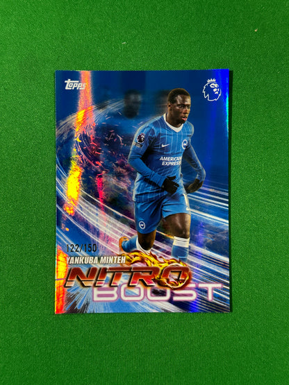 Yankuba Minteh Topps Premier League 2026/27 Nitro Boost Blue 122/150 #NB-6 — front