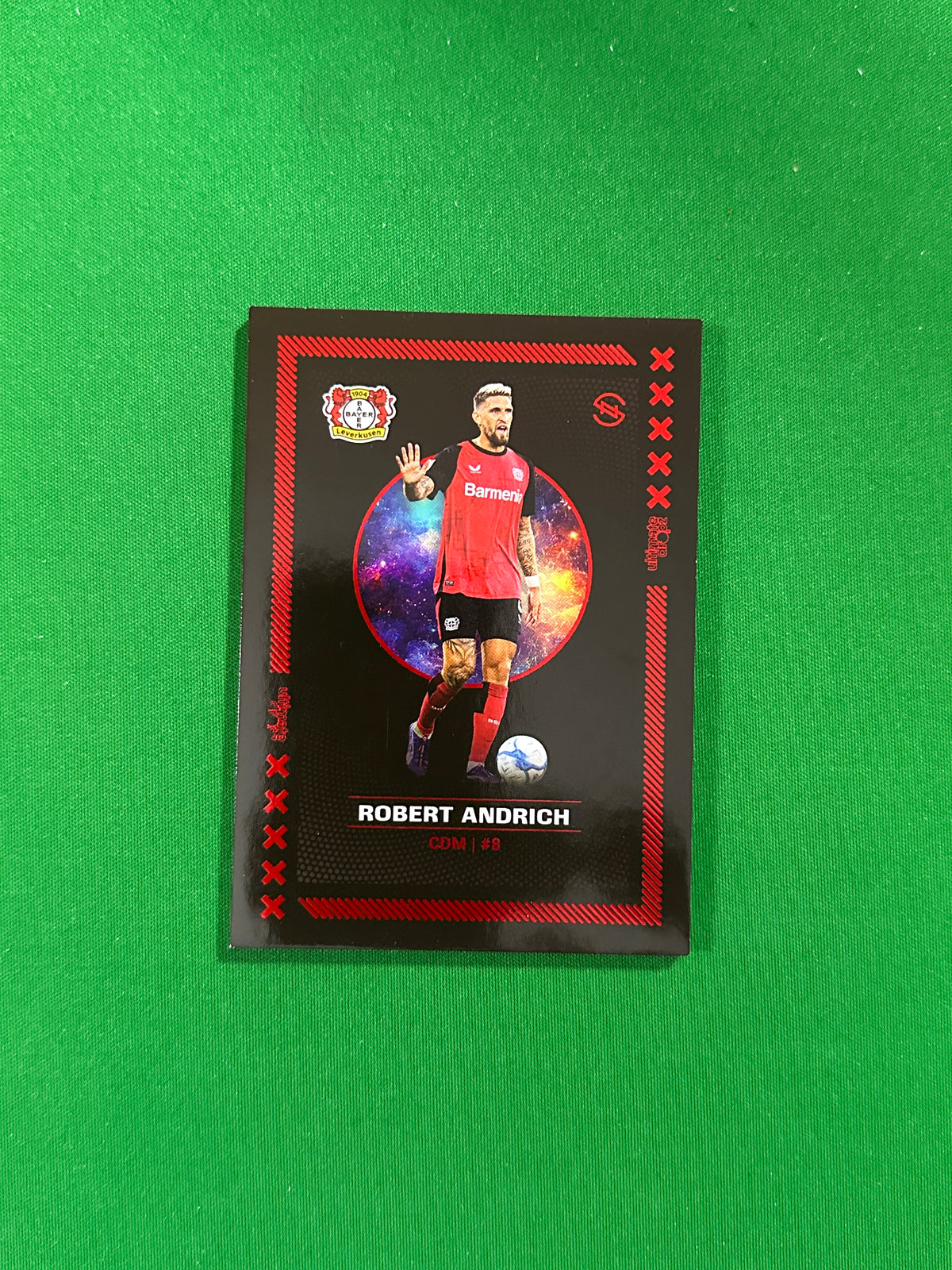 Robert Andrich Numbered Parallel 01/27 - Ultimate Dropz Bayer 04 Leverkusen Supernova 2024 - front