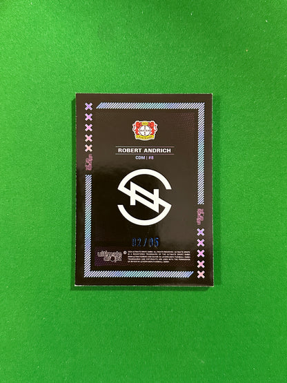 Robert Andrich Numbered Parallel 02/05 - Ultimate Dropz Bayer 04 Leverkusen Supernova 2024 - back