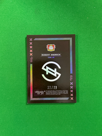 Robert Andrich Numbered Parallel 32/99 - Ultimate Dropz Bayer 04 Leverkusen Supernova 2024 - back