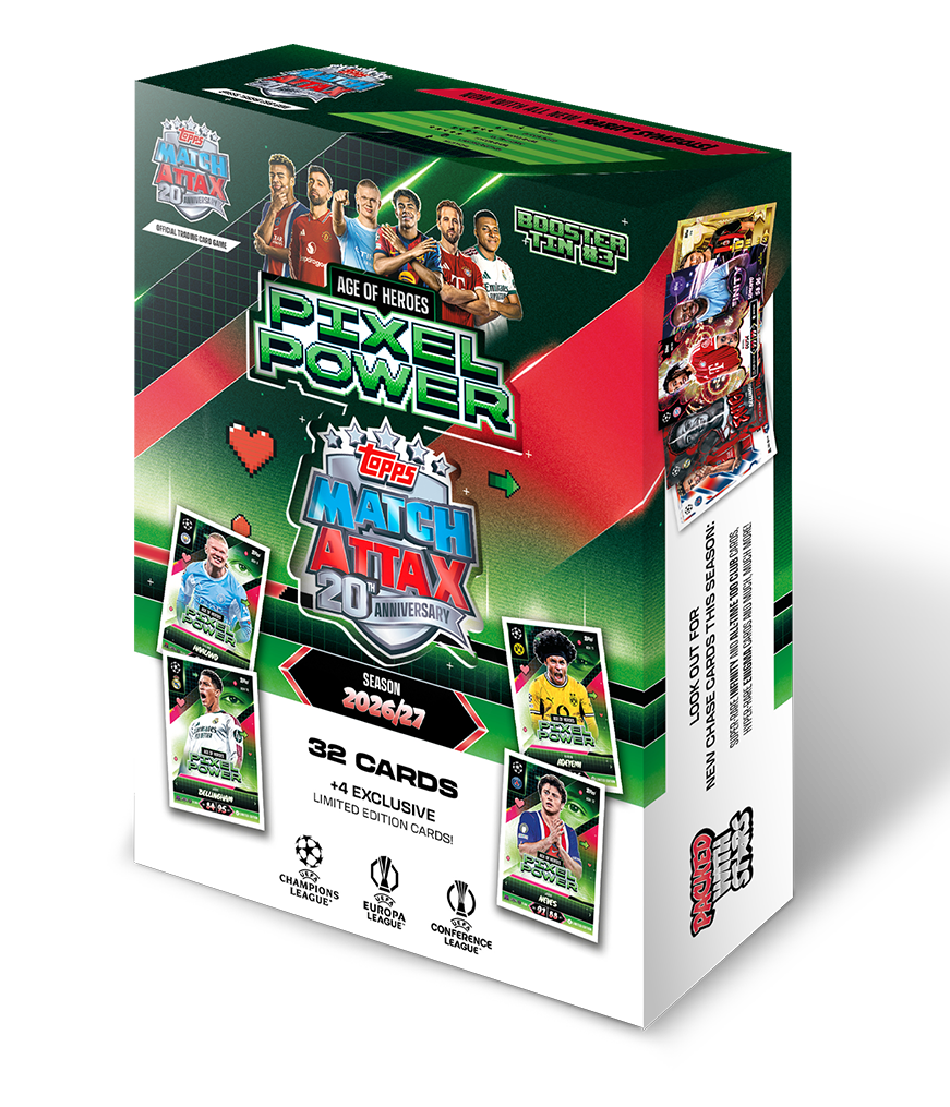 Topps Match Attax 2026/27 Booster Tin – Pixel Power 소매 포장