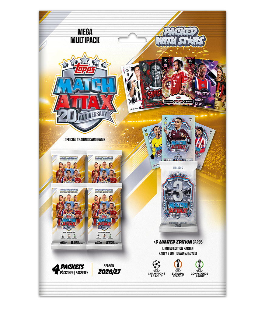 Topps Match Attax 2026/27 Mega Multipack 소매 포장