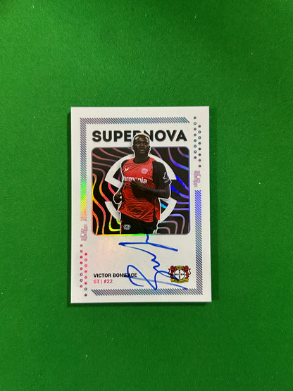 Victor Boniface On-card Autograph 24/26 - Ultimate Dropz Bayer 04 Leverkusen Supernova 2024 - front